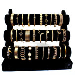 Best seller lot of 30 summer golden stainless steel bracelets